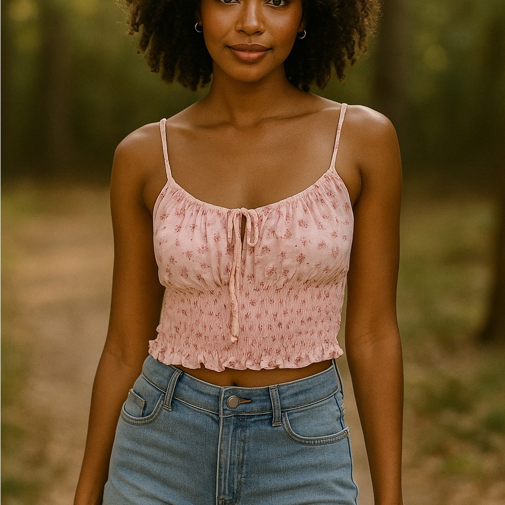 Victoria + Sophia Pink Floral Women's Top - Picture 6 of 6